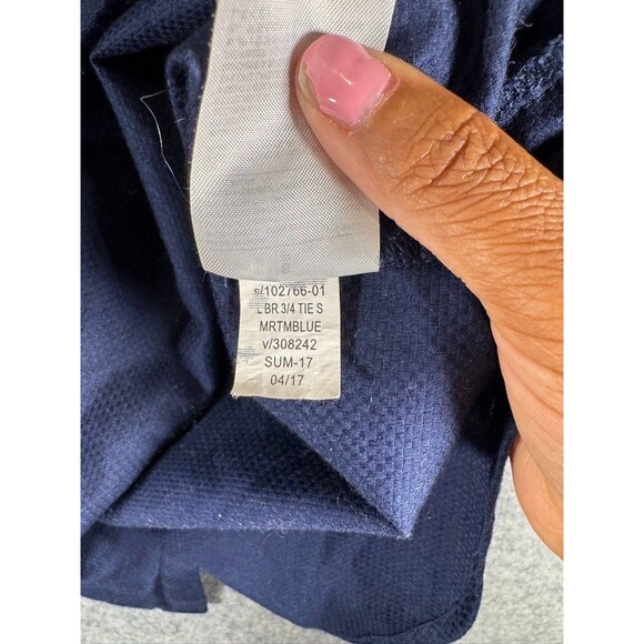 Banana Republic Top Women Small Blue Off The Shoulder Cotton Career Office - Picture 4 of 8